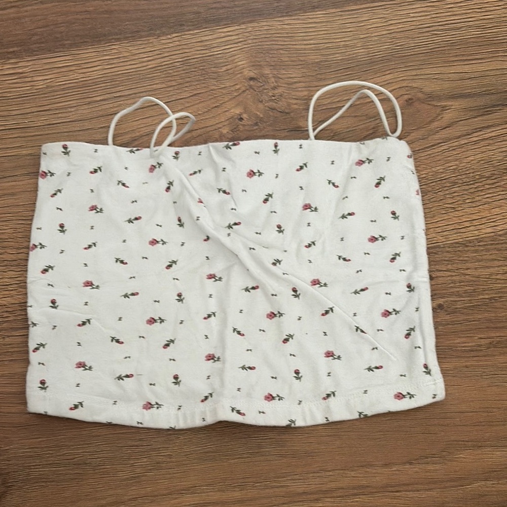 Aeropostale White Floral Cami